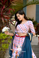 Ethereal Grace β Designer Chinnon Lehenga Ensemble